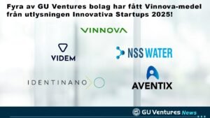 Fyra av GU Ventures bolag har fått Vinnova-medel från utlysningen Innovativa Startups 2025