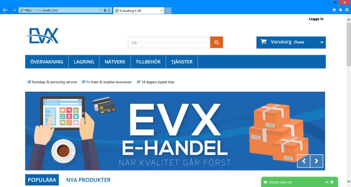 EVX e-handel tar greppet om säkerhet och övervakning!