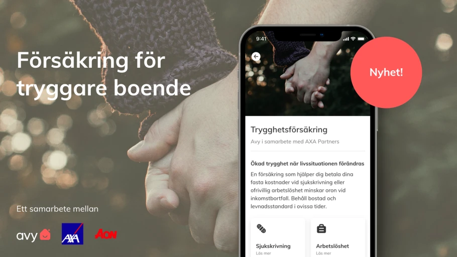 Avy lanserar unik trygghetsförsäkring för hyresgäster