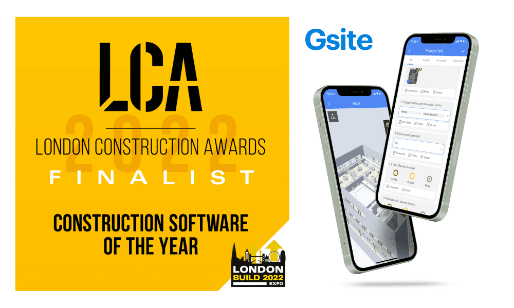 Gsite har nominerats till Årets Byggprogramvara