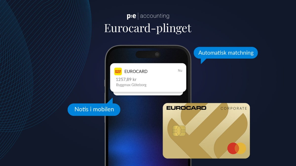 PE Accounting först i Sverige med kvittoredovisning i realtid för kunder med Eurocard