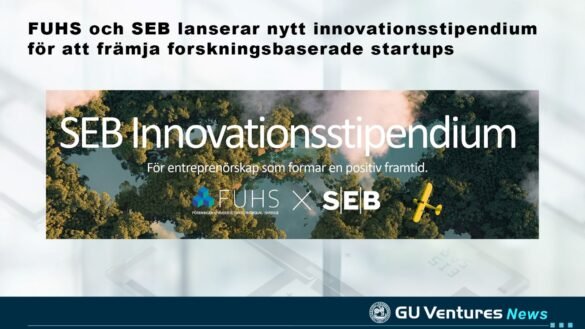 Vi lanserar nytt innovationsstipendium med SEB för att stödja våra nya forskningsbaserade företags entreprenörer