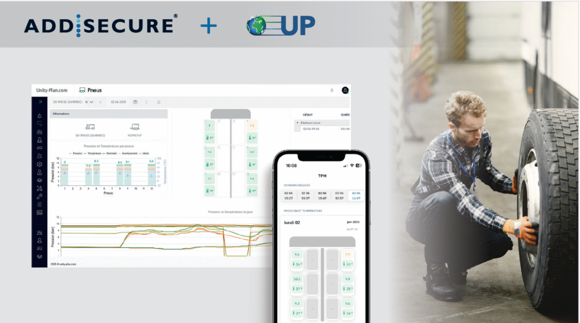 AddSecure och Unity Plan ingår partnerskap för att leverera en certifierad lösning för TPMS (däcktryckskontroll)